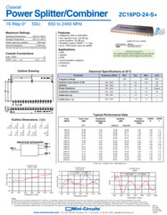 Mini-Circuits ZC16PD-24-S, 16-Way SMA Power Splitter Combiner 650MHz – 2400 MHz