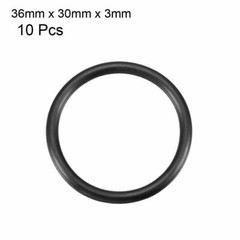 30mm Inner Dia 3mm Thick Rubber O-ring Oil Seal Gaskets Black 10pcs