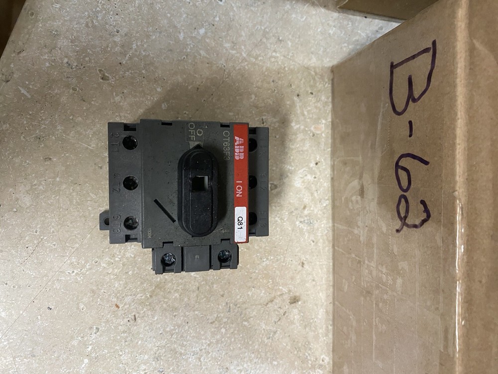 ABB OT63F3 Non-fusible Disconnect Switch 3p 60a Amp 600v-ac