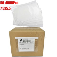 50-4000 Clear Adhesive Packing List Shipping Label Envelopes Pouches 7.5 X 5.5