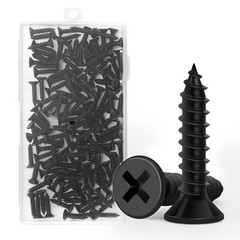 Wood Screws 3/4 Inch, FIXLINK Premium Flat Head Phillips Black Wood Screws 120