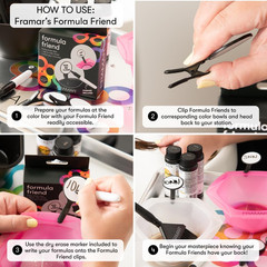 Formula Friend Clips 8 Pack – Easy Wipe Dry Erase Labels That Clip to Hair Dye B