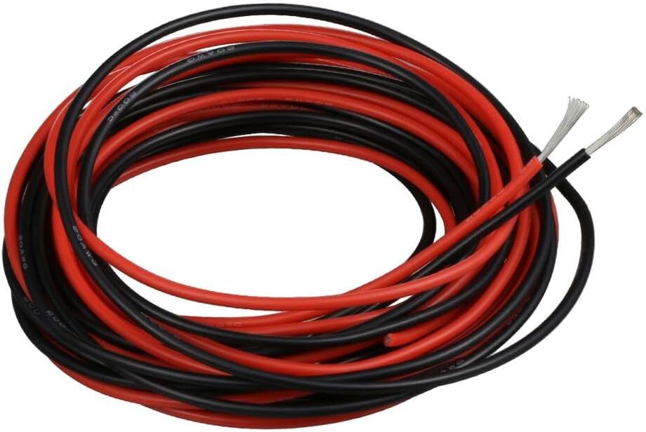 20 Gauge Silicone Wire 10 Ft Red And 10 Ft Black Flexible 20 Awg Strand