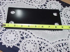Steel Plate 4″ X 8.250″ X 0.190 ” Pre-Drilled 4 Holes, Primed and Painted Black