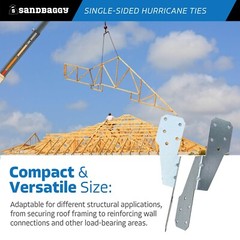 Sandbaggy Single-Sided Hurricane Ties for Rafters / Trusses – 18 Ga (Galvanized)