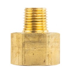 1/2″ FNPT – 1/4″ MNPT Pipe Adapter Solid Brass Pressure Gauge Connector Extender