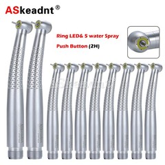 Dental LED E-generator Shadowless Ring Ceramic Handpiece 5 Water Spary 2 Holes