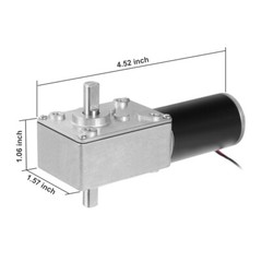 Double Shaft Worm Gear Motor DC 12V 60RPM High Torque Speed Reduction