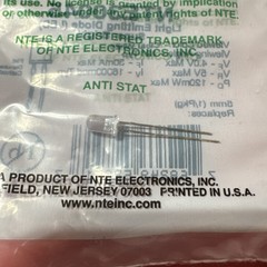L.E.D. Super Bright Clear White: NTE30045 – 5mm Glass