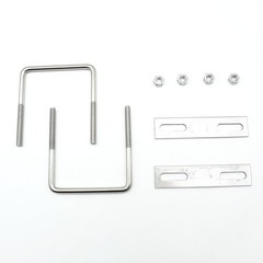 Stainless Steel Square U Bolt Clamp, Square Tube Clamps with Nut and Plate for B
