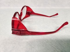 American Optical Vintage Aerosite Red Clear Safety Eyeglasses W/ clear lenses
