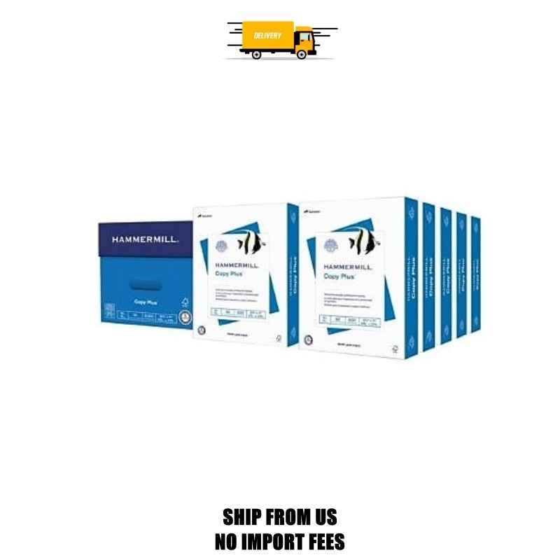 Hammermill Copy Plus 8.5″ x 11″ Copy Paper, 20 lbs., 92 Brightness, 5000 Sheets/