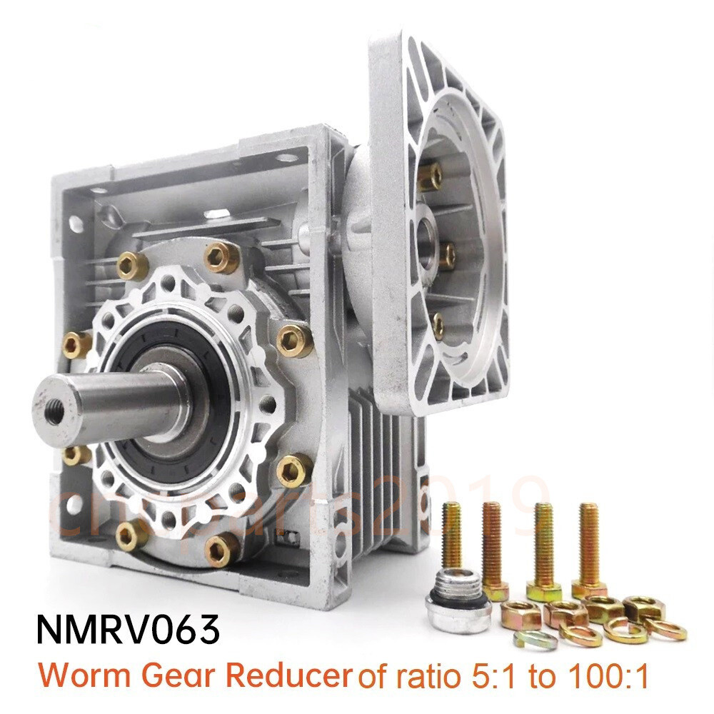 NMRV063 Worm Reducer Gearbox Speed Reducer 14/19/24mm Input 90B14 / 90B5 / 80B14