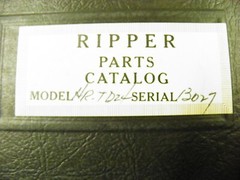 AMERICAN TRACTOR EQUIPMENT ATECHE TD24 RIPPER PARTS SERVICE CATALOG TD24