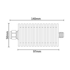 DC-3GHz 50W N Type RF Attenuators 50ohm 10db 15db 20db 30db 40db 50db Available