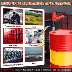 2480W Electric Fuel Transfer Pump, 110V 13000RPM, Includes 3M Steel Wire Hose +