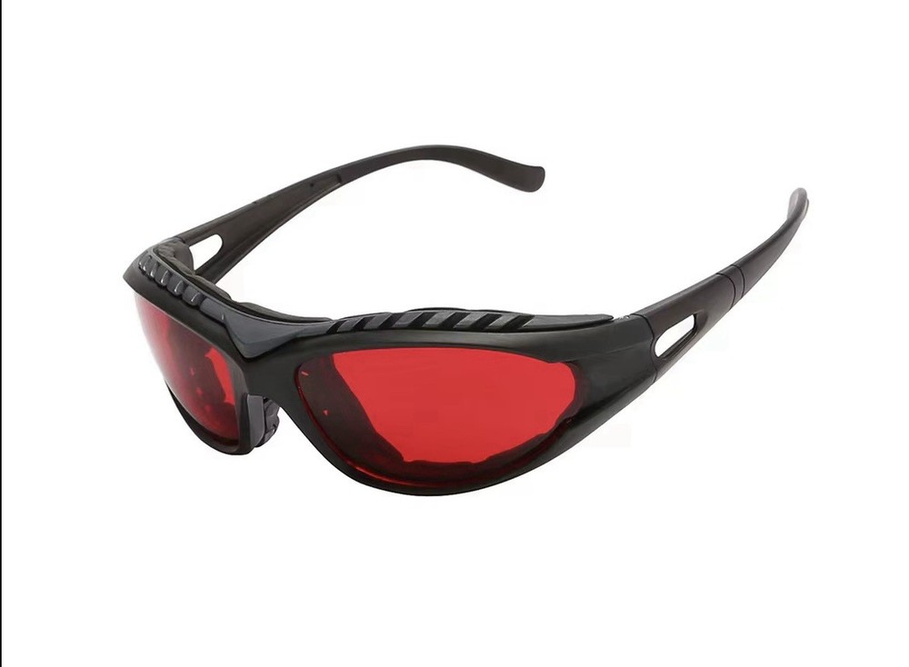Wraparound Blue Light Blocking Glasses Full Frame Black Frame Red Tinted Lenses