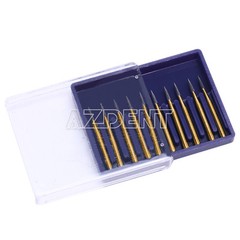 Dental Tungsten Carbide Gold Burs Trimming & Finishing & Polishing Flame FG7901