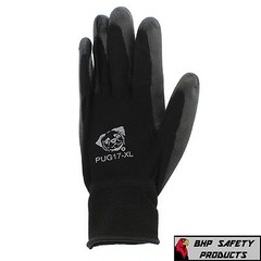 (12 PAIRS) GLOBAL GLOVE PUG POLYURETHANE COATED ANTI-STATIC WORK GLOVES X-LARGE