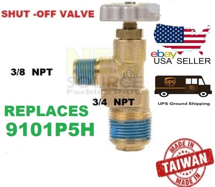 9101P5H G 9101P5 REGO REPLACES SHUT OFF VALVE 3/4 FORKLIFT TANK LPG GAS PROPANE