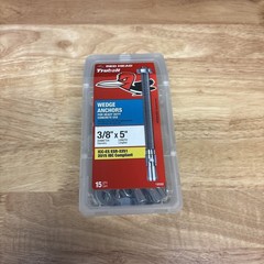 Red Head 12022 Trubolt 5-in 3/8-in Heavy Duty Concrete Wedge Anchors pack of 15