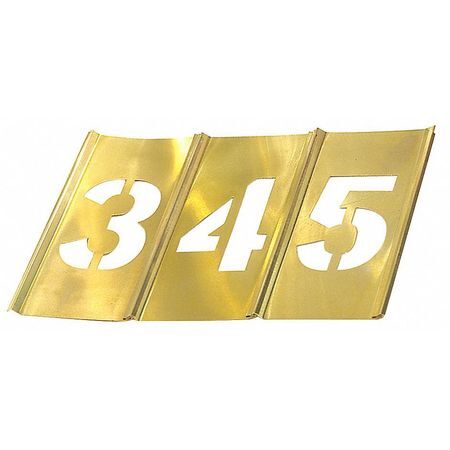 C.H. Hanson 10013 Stencil Set,Numbers,Brass, 10013