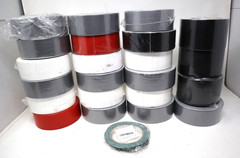 Wholesale Bulk Lot of 23 Rolls 2″ 3″ Tape Various Types & Colors Gray White Red