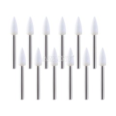 12pc/box Dental Abrasive White Stone/Silicone Porcelain Resin Polishing Burs FG