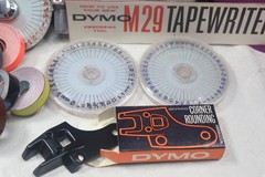 Vintage DYMO M-29 Tapewriter + accessories & NIB Corner Rounding #9-1631