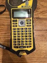Brady BMP 21-PLUS Handheld Portable Label Printer Black Yellow. No case W/ Strap