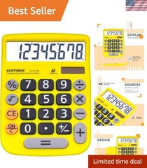 Compact LCD Calculator with 4 Functions & Solar Power – Ideal for Home or Office