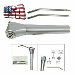 Dental Tri-3 Way Air Water Syringe Spray Triple Handpiece ^ 2 Nozzles Tips Tubes