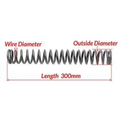 Wire Dia 4-5mm, OD 20-80mm, Length 300mm Compression Spring Pressure Springs