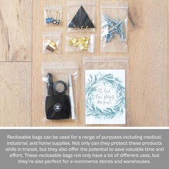 6″ x 8″ Heavy Duty Bag 4 MIL Resealable Zip Top Lock 6×8 Clear Plastic Bags 1000