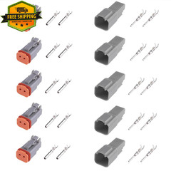 Deutsch DT 2 Pin Waterproof Electrical Wire Connector Kit for Car Truck Boat