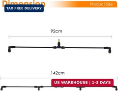 Poly Boom Sprayer Wand 4 Nozzle with Brass Fitting