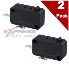 (2 Pack) EXP497 Micro Switch 16A 125/250VAC, 1/2 HP, Normally Open