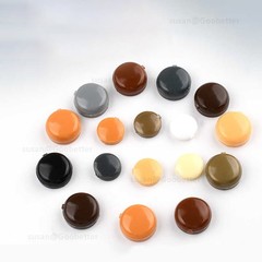 Plastic Fold Over Hinged Screw Cover Caps For Screws 11 Colour Packs 100 or 1000