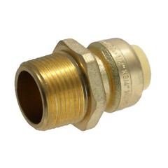 10 ) 1/2″ PUSH FIT X 3/4″ MNPT MALE THREADED ADAPTER – LEAD FREE