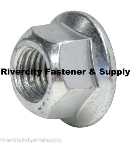 (3) M20-2.5 Metric Hex Flange All Metal Lock Nuts 10.9 DIN 6927 Zinc M20x2.5