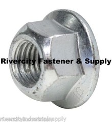 (3) M20-2.5 Metric Hex Flange All Metal Lock Nuts 10.9 DIN 6927 Zinc M20x2.5