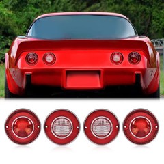 Tail Lights Assembly w/o Bulbs Corvette 1975-1979 Rear Backup Lights