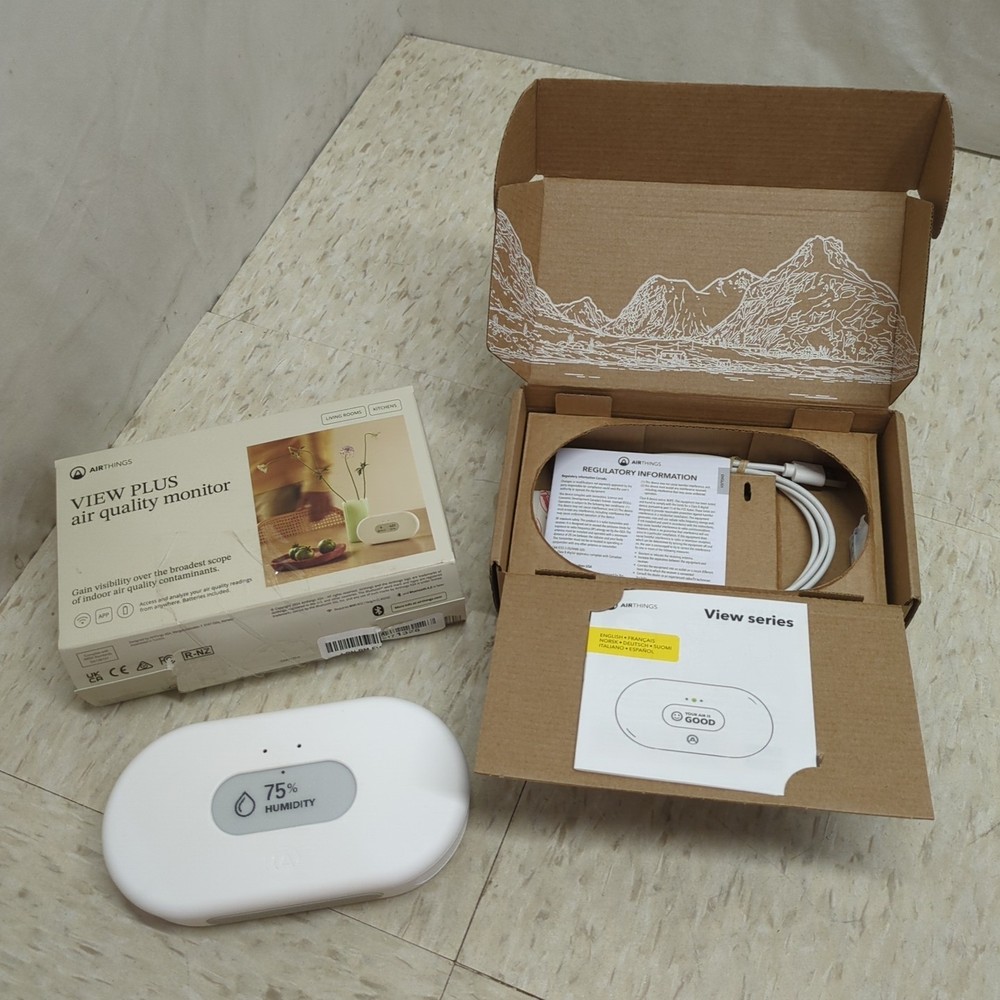 Airthings 2960 View Plus – Battery Powered Radon & Air Quality Monitor NOB