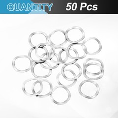 50Pcs 0.83″x0.63″x0.01″ (ODxIDxT) 304 Stainless Steel Wave Spring Washer