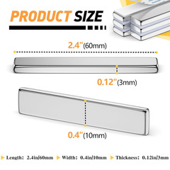 FINDMAG Neodymium Magnet, 6 Pack Bar Magnets Strong Heavy Duty Magnets with Adhe