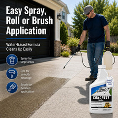 Concrete Sealer – Penetrating Water Repellent Sealer for Driveways, Patios, Pave