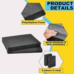 2 Pcs Customizable Polyethylene Foam Packing Inserts for Cases Thick Polyethylen