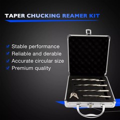 M2 HSS 3/8″ 1/2″ 5/8″ 3/4″ Taper Chucking Reamer Set Fits 3/8″, 1/2″ Reamers Bit