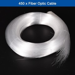 550Pcs 13ft PMMA Mixed Fiber Optic Cable Strands 0.03 Inch Side Glow Cables