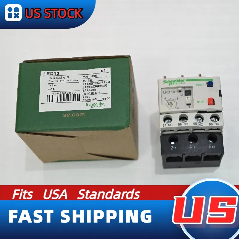 LRD10 1PC New Schneider TeSys Deca thermal overload relay 4 to 6 A class 10A